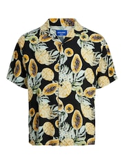 Revere Collar Printed Short Sleeve Shirt - Image 6 of 7
