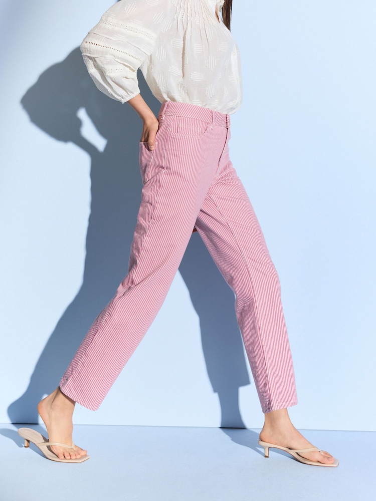 Pink Stripe 100% Cotton Straight Leg Jeans - Image 1 of 7