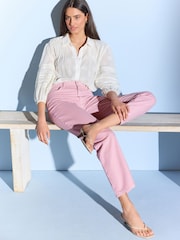 Pink Stripe 100% Cotton Straight Leg Jeans - Image 3 of 7