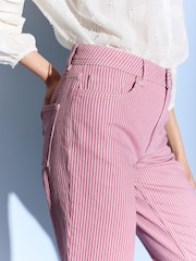 Pink Stripe 100% Cotton Straight Leg Jeans - Image 5 of 7