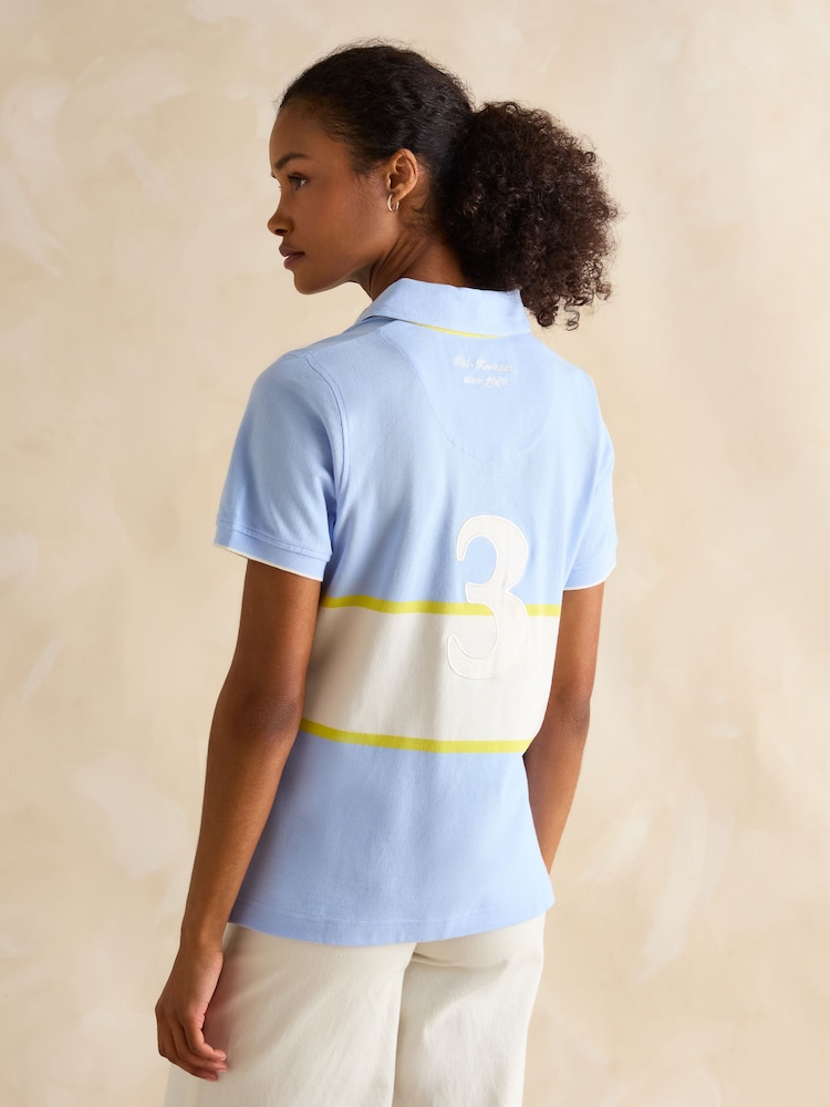 Joules Beaufort Blue Polo Shirt - Image 2 of 5