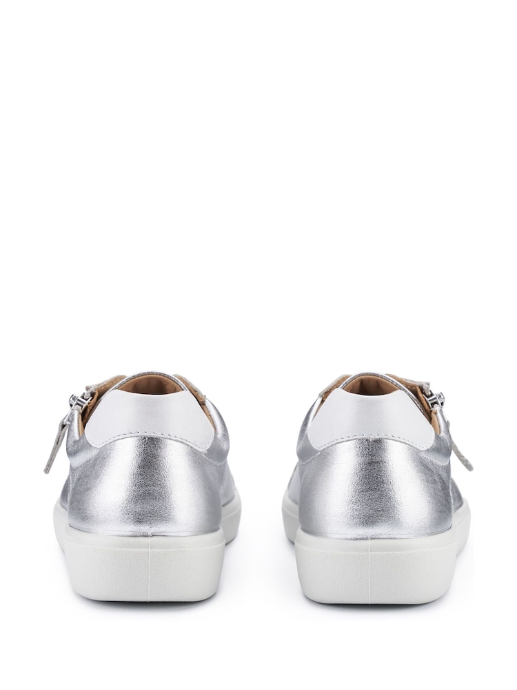 Hotter Silver Standard Fit Chase II Lace up / Zip Trainers - Image 3 of 4