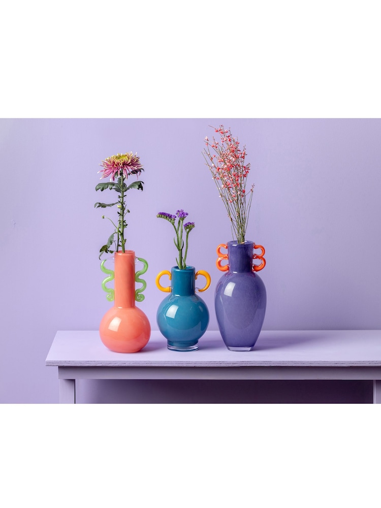 pt, Bright Pink Fiesta Vase with Handles - Image 1 of 4