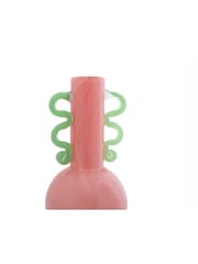pt, Bright Pink Fiesta Vase with Handles - Image 4 of 4