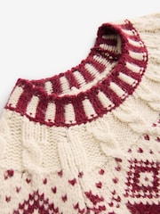 Red Fairisle Pattern Knitted Christmas Jumper - Image 7 of 8