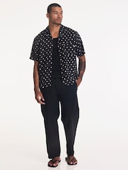 Religion White Flower Polka Short Sleeve Shirt - Image 4 of 4