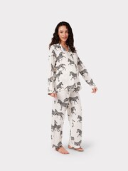 Chelsea Peers White Maternity Zebra Print Long Pyjama Set - Image 3 of 5