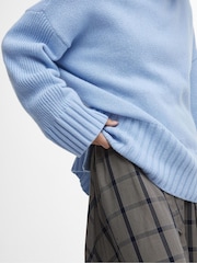 Barbour® Blue Josephine Roll Neck Knitted Jumper - Image 5 of 7