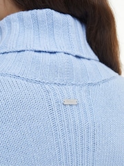 Barbour® Blue Josephine Roll Neck Knitted Jumper - Image 6 of 7