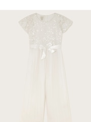 Monsoon Overall mit Spitzen-Capedesign und Pailletten - Bild 1 von 3