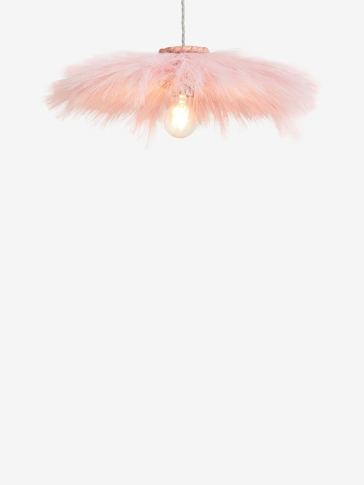 Pink Easy Fit Pampas Pendant Light Shade - Image 4 of 5