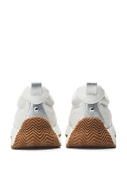 Хлопковый белый - Moda in Pelle Athenea Lace up Runner Leather Trainers - Изображение 5 из 6