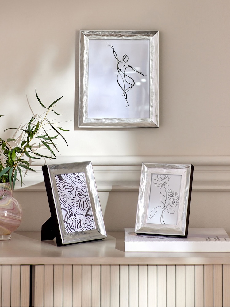 Silver Textured Photo Frame - Image 1 of 3