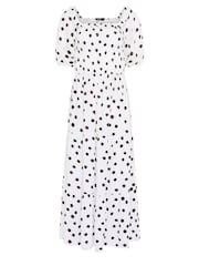 Long Tall Sally White Polka Dot Midi Dress - Image 6 of 6