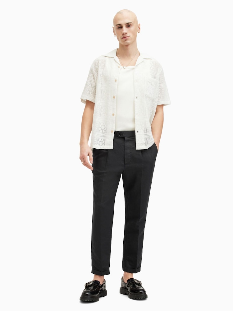AllSaints Black Cross Tallis Trousers - Image 2 of 7