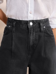 Black Palazzo Wide Leg 100% Cotton Jeans - Image 5 of 9