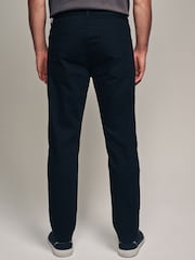 Black Solid Regular Tapered Fit Classic Stretch Jeans - Image 5 of 8