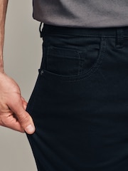 Black Solid Regular Tapered Fit Classic Stretch Jeans - Image 6 of 8