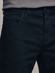 Black Solid Regular Tapered Fit Classic Stretch Jeans - Image 7 of 8