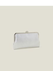 Accessorize Silver Metallic Clutch Bag - Image 3 of 4