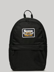 Superdry Black Patched Montana Backpack - Image 1 of 5