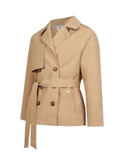 U.S. Polo Assn. Brown 100% Cotton Double Breasted Womens Trench Jacket - Image 8 of 9