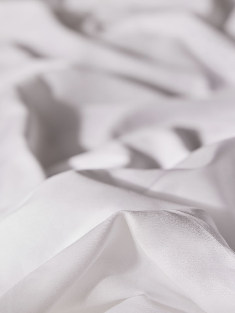 MADE.COM White Cosy Washed Cotton Extra Deep Fitted Sheet - Image 3 of 3
