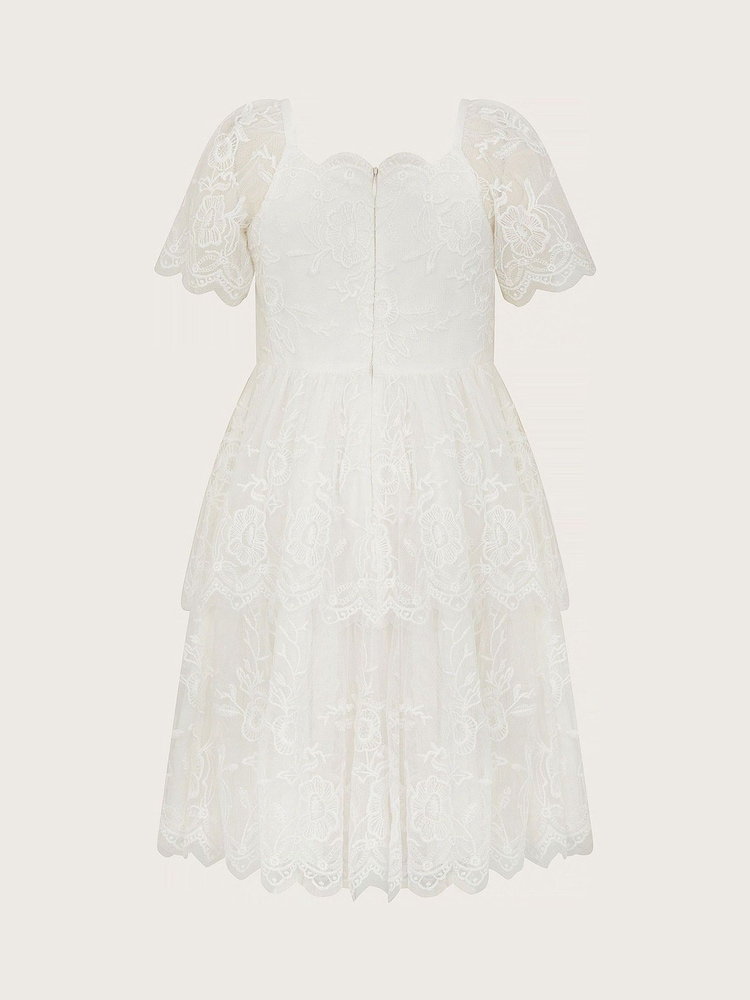 Monsoon Natural Kriti Scallop Bohemian Dress - Image 1 of 3