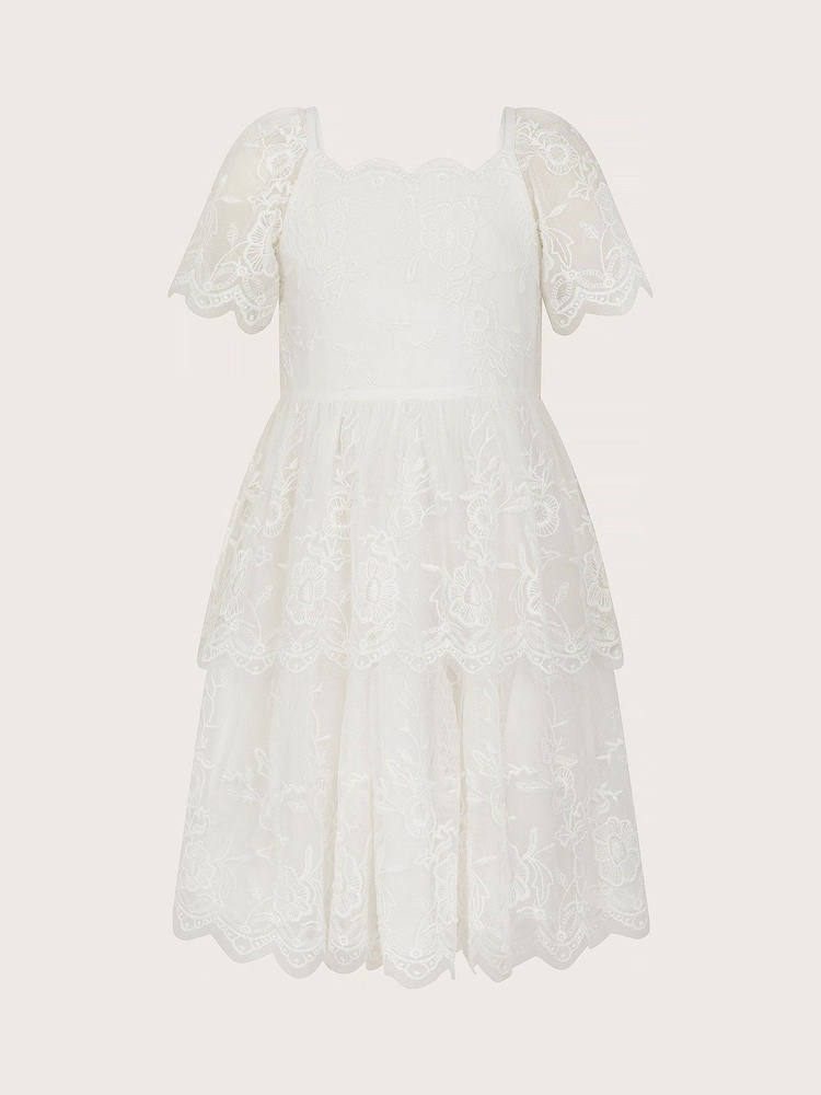 Monsoon Natural Kriti Scallop Bohemian Dress - Image 2 of 3