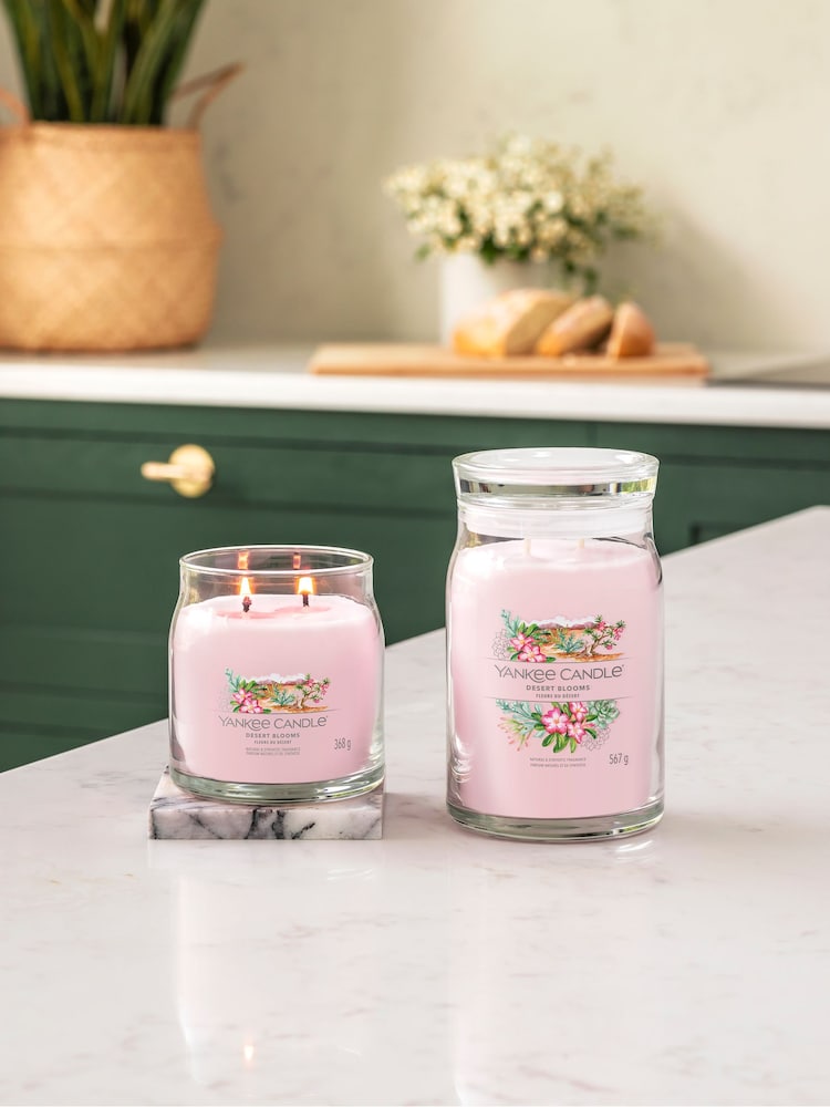 Yankee Candle Pink Large Signature Desert Blooms Jar Candle - Image 2 of 5