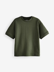 Khaki Green Relaxed Fit Heavyweight T-Shirt (3-16yrs) - Image 1 of 4