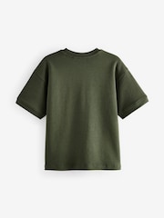 Khaki Green Relaxed Fit Heavyweight T-Shirt (3-16yrs) - Image 2 of 4