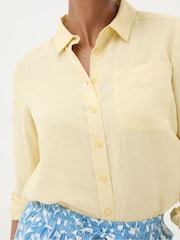 FatFace Olivia Yellow Linen Shirt - Image 5 of 6