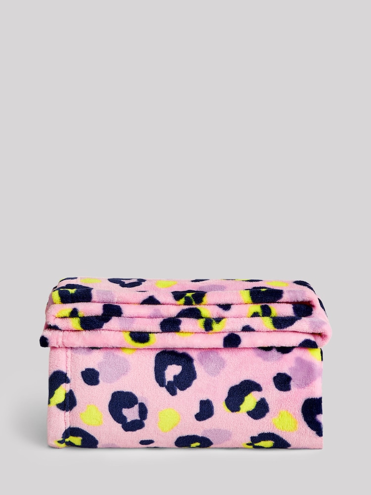 Pink Animal Supersoft Fleece Throw Blanket - Image 2 of 3