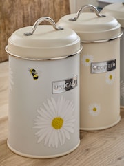 Set of 3 Grey Daisy and Bee Storage Tins - Image 3 of 4