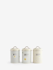 Set of 3 Grey Daisy and Bee Storage Tins - Image 4 of 4
