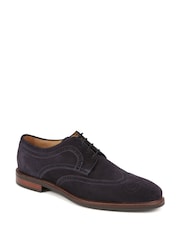 Синий - Jones Bootmaker Longwood Suede Derby Brogues - Image 3 of 6
