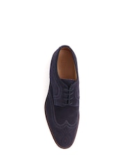 Синий - Jones Bootmaker Longwood Suede Derby Brogues - Image 5 of 6