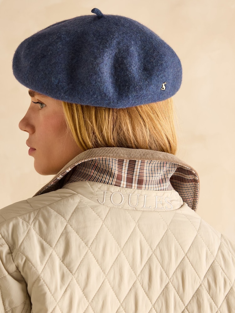 Joules Quinn Stone Showerproof Diamond Quilted Coat - Image 8 of 9