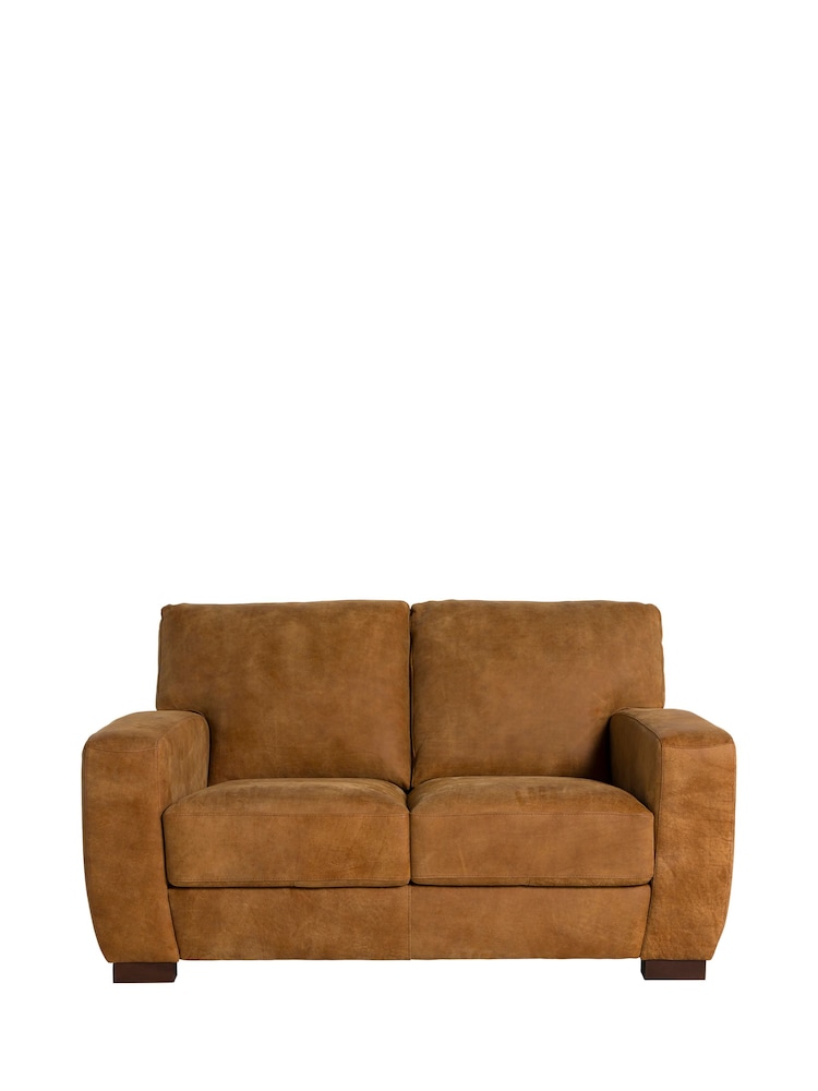 Barker and Stonehouse Brown Kansas Leather Loveseat - Image 2 of 7