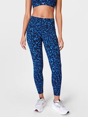Blau/Animal-/Wirbel-Print - Sweaty Betty Power Workout-Leggings - Bild 1 von 9