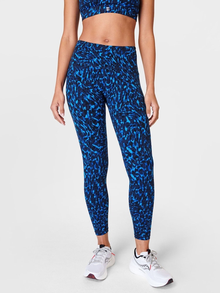 Blau/Animal-/Wirbel-Print - Sweaty Betty Power Workout-Leggings - Bild 1 von 9