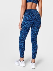Blau/Animal-/Wirbel-Print - Sweaty Betty Power Workout-Leggings - Bild 3 von 9