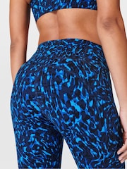 Blau/Animal-/Wirbel-Print - Sweaty Betty Power Workout-Leggings - Bild 7 von 9