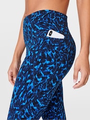 Blau/Animal-/Wirbel-Print - Sweaty Betty Power Workout-Leggings - Bild 8 von 9