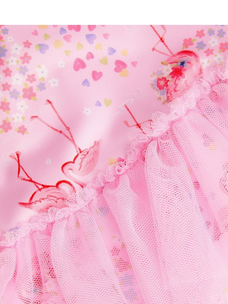 Monsoon Pink Baby Flamingo Swimsuit - Image 3 of 3
