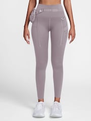 Nike Lilac Purple Go Trail Running Firm-Support High-Waisted 7/8 Leggings with Pockets - Image 1 of 4