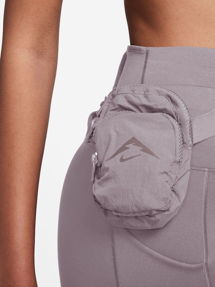 Nike Lilac Purple Go Trail Running Firm-Support High-Waisted 7/8 Leggings with Pockets - Image 4 of 4