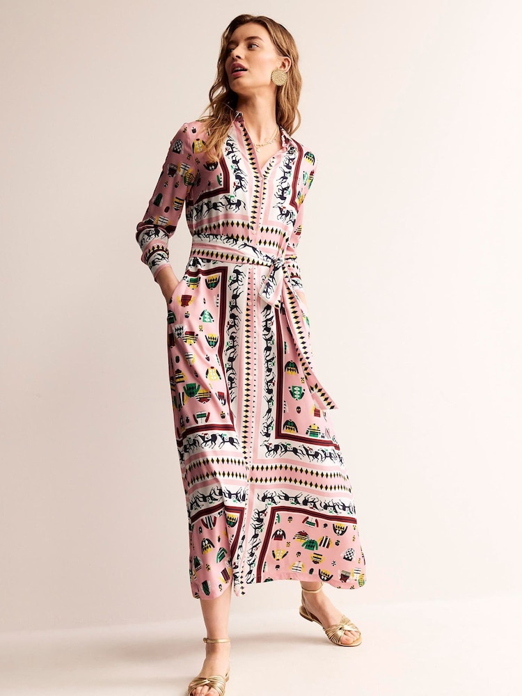 Boden Pink Claudia Maxi Shirt Dress - Image 1 of 5 Boden Pink Claudia Maxi Shirt Dress - Image 1 of 5