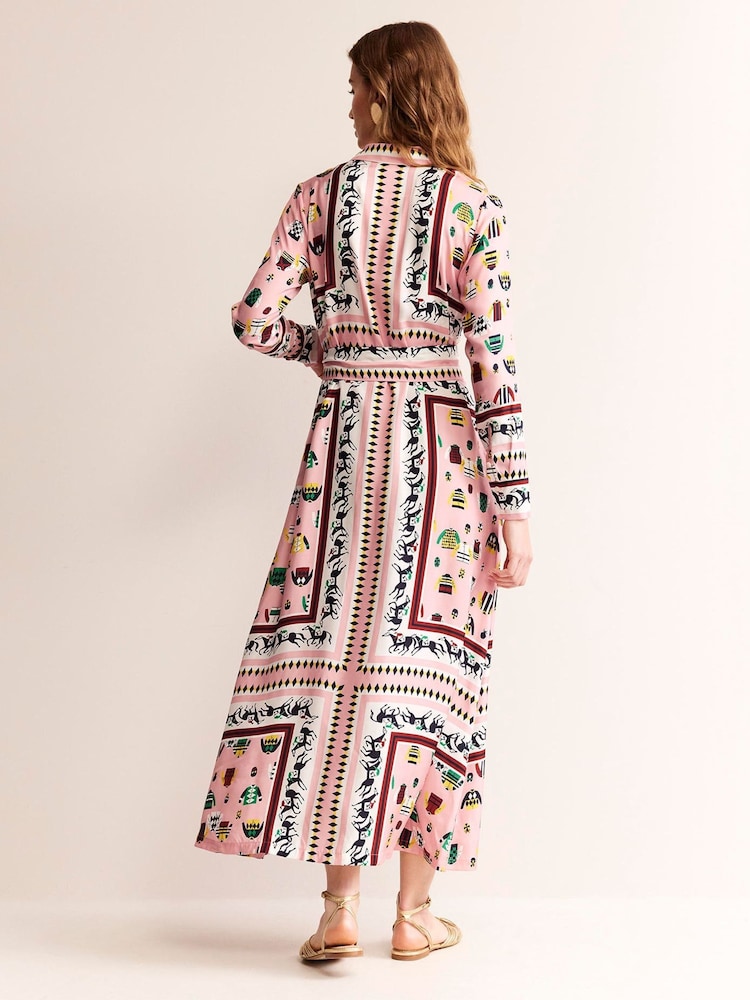 Boden Pink Claudia Maxi Shirt Dress - Image 2 of 5 Boden Pink Claudia Maxi Shirt Dress - Image 2 of 5